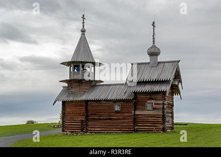 Das Freilichtmuseum von Kischi Insel auf See Onega, Russland. Kirche des Erzengels Michael. Stockfoto