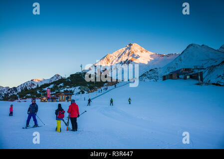 Österreich, Tirol, Zillertal, Mayrhofen, Ahornspitze Skigebiet Stockfoto
