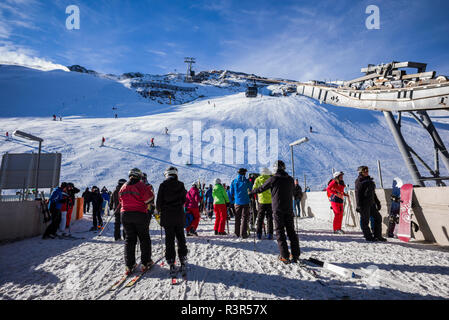 Österreich, Tirol, Sölden, Gaislachkogl Otztal Ski Mountain, mittlere Station Stockfoto