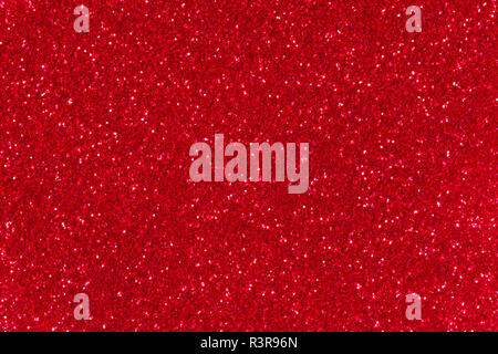 Red glitter Textur. Abstrakte twinkle Hintergrund für Silvester oder Weihnachten Urlaub. Stockfoto