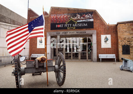 Das Fort Pitt Museum befindet sich in einem neu Bastion von Fort Pitt entfernt. Das Museum zeigt die historische Bedeutung von Fort Pitt. Stockfoto