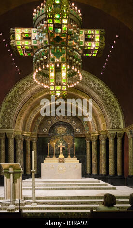 Die Tiffany Kapelle an der Charles Hosmer Morse Museum, Winter Park, Florida, USA Stockfoto