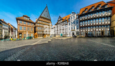 Deutschland, Hildesheim, zu Metzger' Guild Hall am Marktplatz Stockfoto