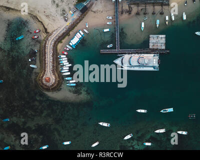 Indonesien, Bali, Luftaufnahme von Benoa beach Stockfoto