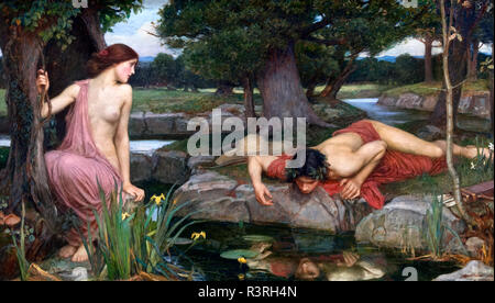 Echo und Narziss von John William Waterhouse (1849-1917), Öl auf Leinwand 1903 Stockfoto