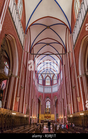 Das Münster in Bad Doberan in der Nähe von Rostock. Ein Meisterwerk im norddeutschen Backstein hohen gotischen Stil bauen. Deutschland, Rostock Stockfoto