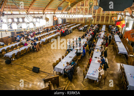 Deutschland, Bayern, München. Das Hofbräuhaus, das älteste Bier Halle in München Stockfoto
