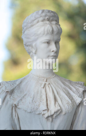 Statue von Sisi, Kaiserin von Österreich, Achilleion Palast, Korfu, Griechenland Stockfoto
