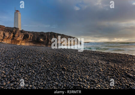 Malarrif Leuchtturm auf der Halbinsel Snaefellsnes im Westen Islands Stockfoto