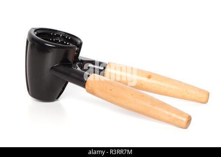 Nussknacker isoliert auf weißem Hintergrund. Stockfoto