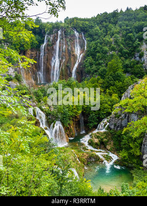 Europa,, Lika-Senj, Osredak, Plitvica Selo, UNESCO-Weltnaturerbe, Nationalpark Plitvicer Seen Stockfoto