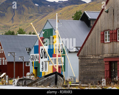 Sildarminjasafn Inseln, der Hering Ära Museum in Siglufjordur. Northern Island (Editorial nur verwenden) Stockfoto