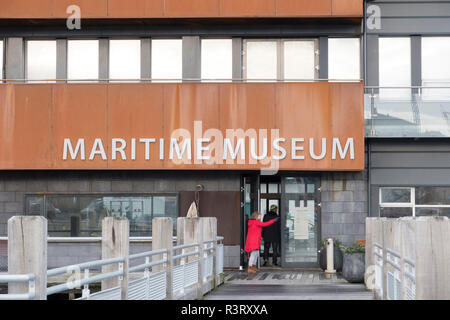 Eingang zum Maritime Museum in Reykjavik. Stockfoto