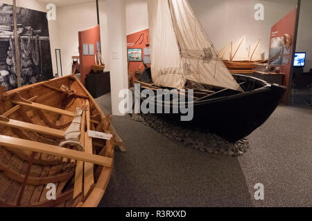 Boote im Reykjavik Maritime Museum Stockfoto