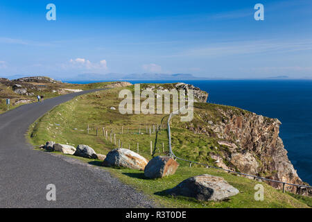 Irland, County Donegal, Teelin, Slieve League, 600 Meter hohen Klippen, höchste in Europa Stockfoto