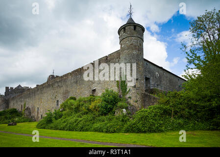 Cahir Castle, 12. Jahrhundert, Exterieur, Cahir, County Tipperary, Irland Stockfoto