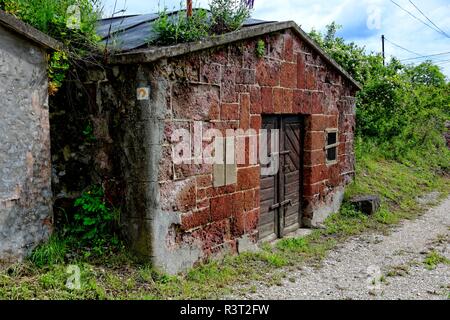 Winzer Presshaus im Keller Lane von abasÃ¡r, Ungarn Stockfoto