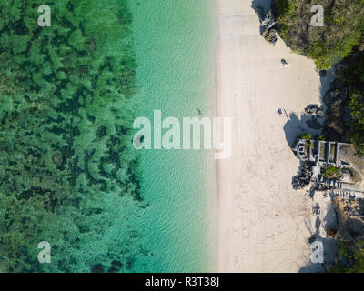 Indonesien, Bali, Luftaufnahme von Karma Kandara Strand Stockfoto