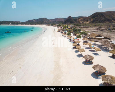 Indonesien, Lombok, Luftaufnahme von Strand Stockfoto