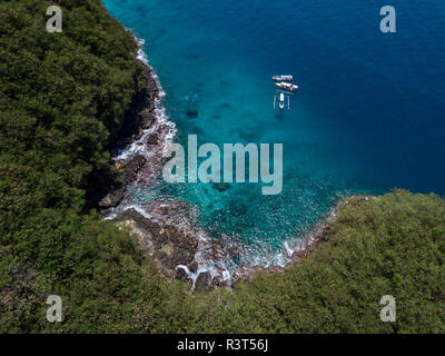 Indonesien, Bali, Luftaufnahme von Blue Lagoon Beach Stockfoto