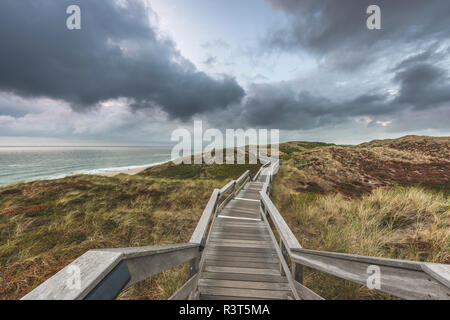 Deutschland, Schleswig-Holstein, Sylt, Wenningstedt, Promenade zum Strand Stockfoto