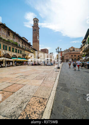 Italien, Verona, Piazza Delle Erbe Stockfoto