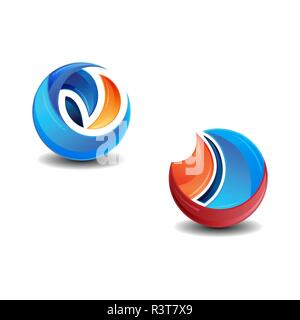 Vektor Kreis ring Logo Design. Abstrakte Kreis logo Vorlage. Runder Ring Kreis und Infinity loop Symbol, Symbol, Circle Line Logo. Unternehmen Stock Vektor