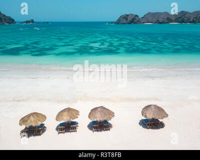 Indonesien, Lombok, Luftaufnahme von Strand Stockfoto