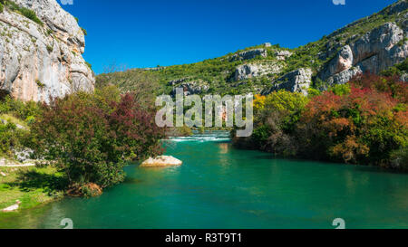 Der Fluss Krka Roski Slap, Krka Nationalpark, Dalmatien, Kroatien Stockfoto