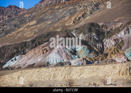 Blick auf den Künstler Palette auf Künstler in Death Valley National Park, Death Valley, Inyo County, Kalifornien, USA Stockfoto