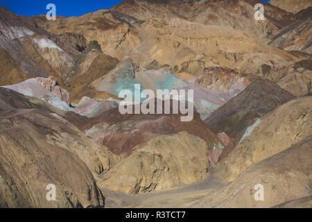 Blick auf den Künstler Palette auf Künstler in Death Valley National Park, Death Valley, Inyo County, Kalifornien, USA Stockfoto