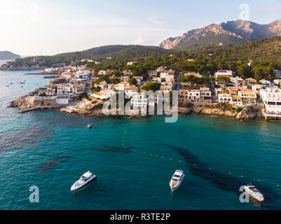 Spanien, Balearen, Mallorca, Luftbild der Bucht von Sant Elm Stockfoto