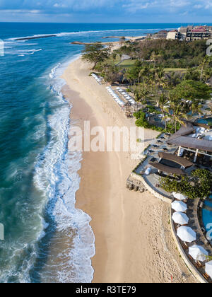 Indonesien, Bali, Nusa Dua, Luftaufnahme von Nikko Strand Stockfoto