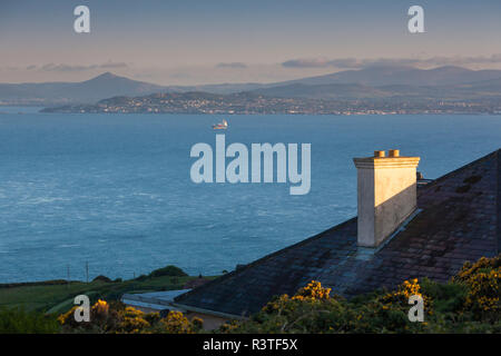 Irland, County Fingal, Howth, die "Dublin Bay, Erhöhte Ansicht, Dämmerung Stockfoto