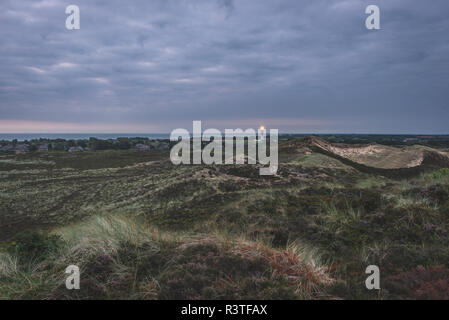 Deutschland, Schleswig-Holstein, Sylt, Kampen, Ansicht von Uwe Düne zu Leuchtturm Stockfoto