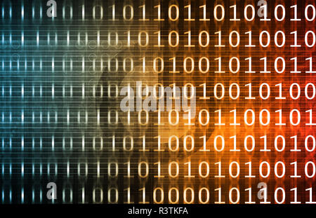 Binäre Technologie Stream Stockfoto