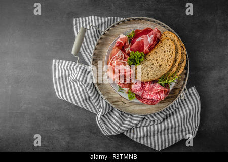 Schinken Brot Prosciutto Crudo Stockfoto