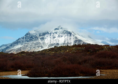 Snowy vulkanische Landschaft auf der Halbinsel Snaefellsnes Stockfoto