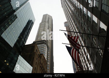 New York, USA - 5. Oktober 2018: die Wolkenkratzer des Financial District von New York. Stockfoto