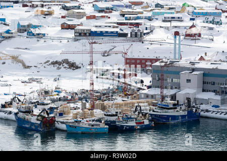 Hafen von Ilulissat, Grönland. Stockfoto