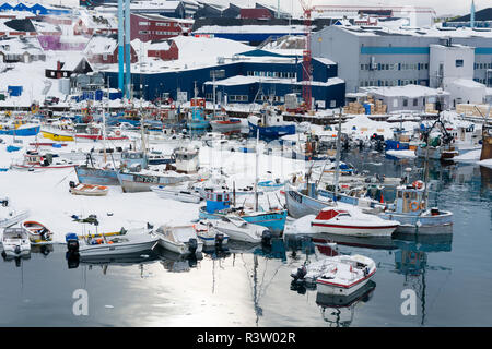 Hafen von Ilulissat, Grönland. Stockfoto