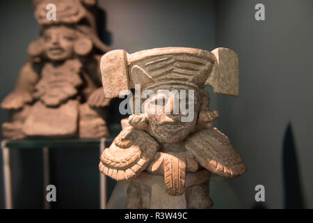 Mexiko, Oaxaca Huatulco. Eco-Archeological Copalita, Park, Copalita Museum. Maya und Olmec Artefakte, Keramik Figur. (Redaktionelle nur verwenden) Stockfoto