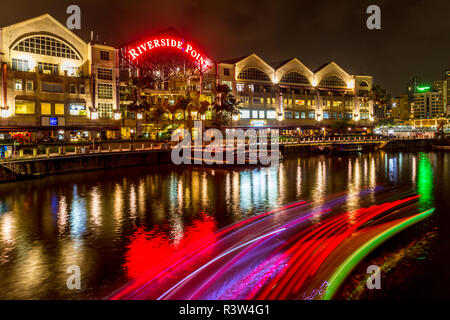 Nacht der Fotografie an Riverside Point, Singapur Riverfront. Stockfoto