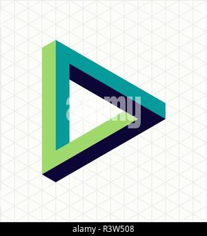 Abstrakte unmöglich Dreiecksform Zeichen Stockfoto