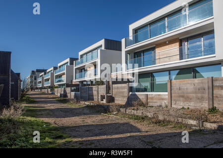 Neue Apartments auf der Arbeit Fischer Strand Stockfoto