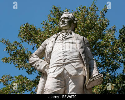 Statue der Lessing Denkmal, Deutsch: Lessing-Denkmal, der Schriftsteller Gotthold Ephraim Lessing Am Tiergarten in Berlin, Deutschland Stockfoto