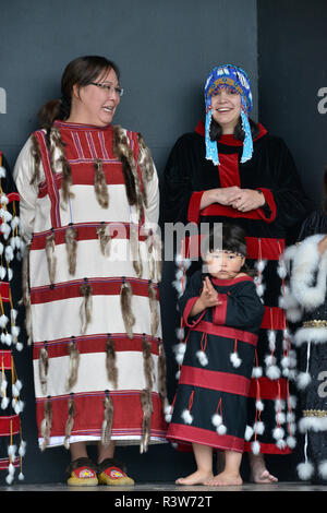 Native American Tänzer, Palmer, Alaska, USA Stockfoto