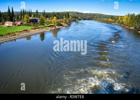 USA, Alaska, Fairbanks. Chena River, Paddel-rad Dampfer 'Discovery III "Touring River. Stockfoto