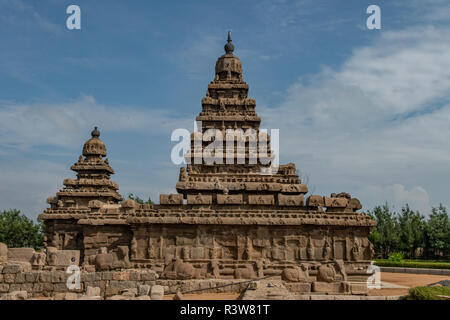 Shore Tempel, Mamallapuram, Tamil Nadu, Indien Stockfoto