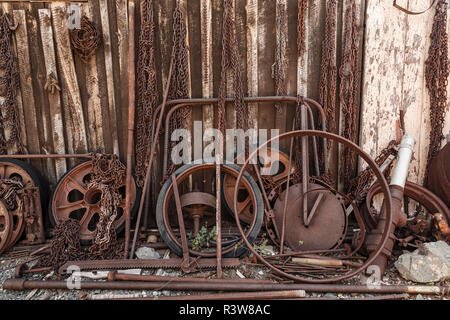 Schrottplatz, Gold König Mine Museum und Ghost Town, Prescott National Forest, Jerome, Arizona Stockfoto